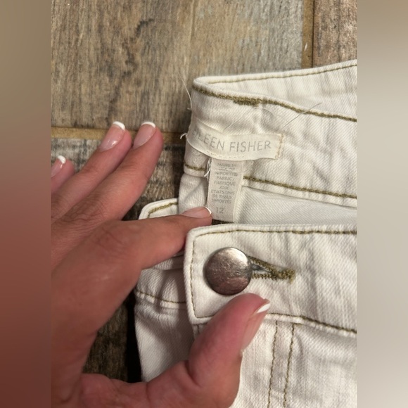 Eileen Fisher undyed organic cotton stretch denim. Size 12. - Picture 3 of 8